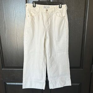 Zara White Wide-Leg Jeans